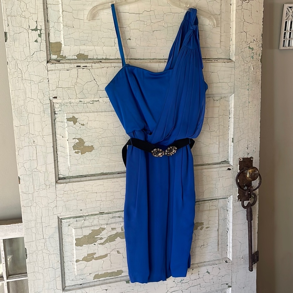 BCBG MaxAzria one-shoulder dress